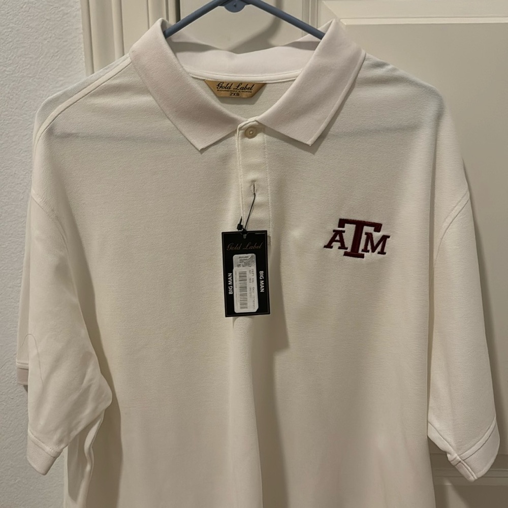 Gold Label Round-tree and York NCAA Texas A & M Aggie Polo 2XL BIG